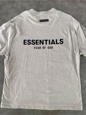 Fear of God ESSENTIALS Men's Grey/Oatmeal T-Shirt